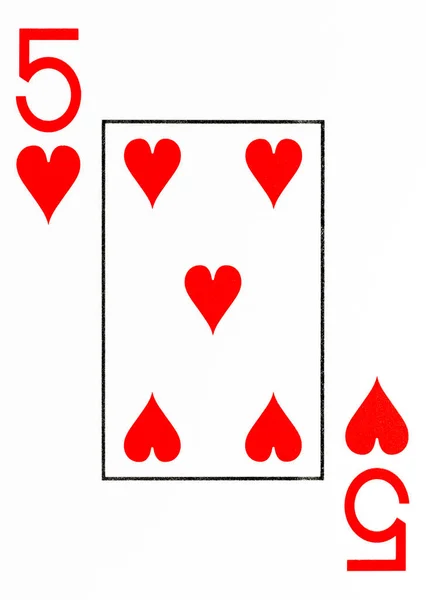 Grand Index Carte Jouer Coeur Américain Deck — Photo