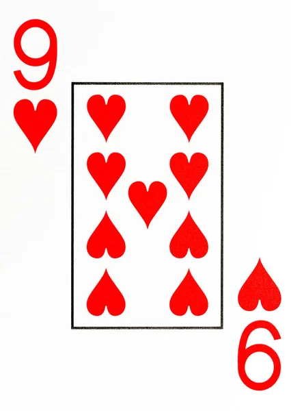 Grand Index Carte Jouer Coeur Américain Deck — Photo