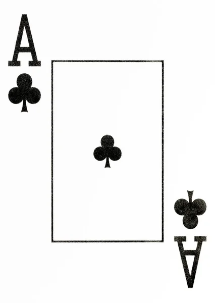 large index playing card ace of clubs american deck