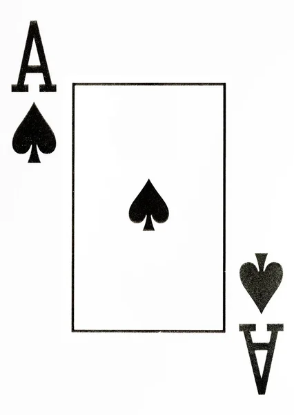 Large Index Playing Card Ace Spades American Deck — Stock Photo, Image