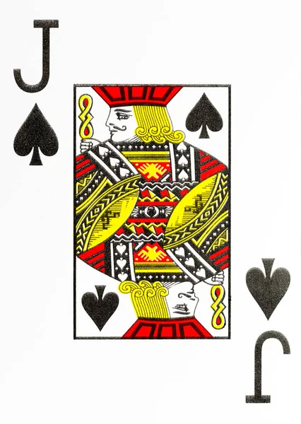 Large Index Playing Card Jack Spades American Deck — Stock Photo, Image