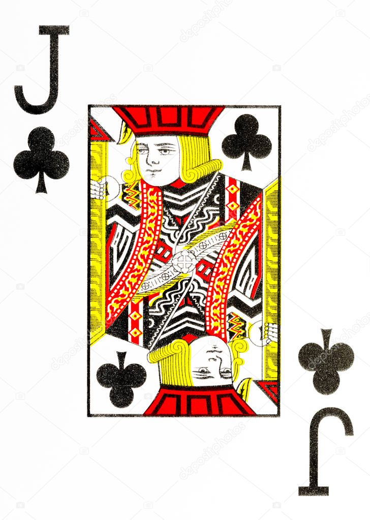 large index playing card jack of clubs american deck