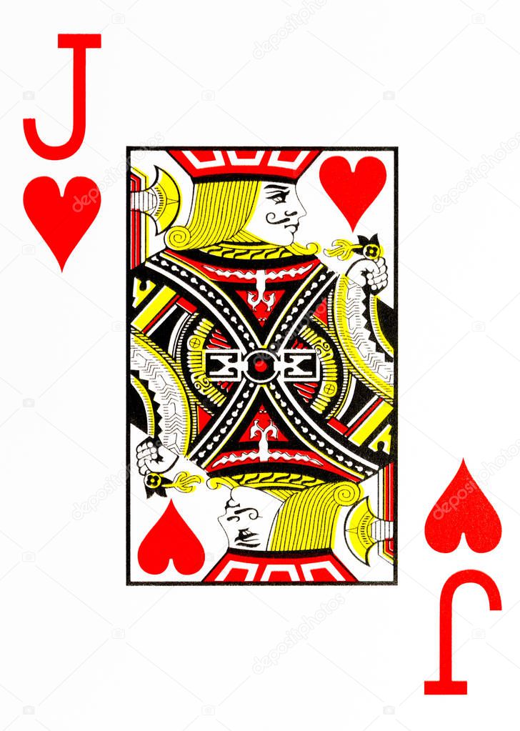 large index playing card jack of hearts american deck