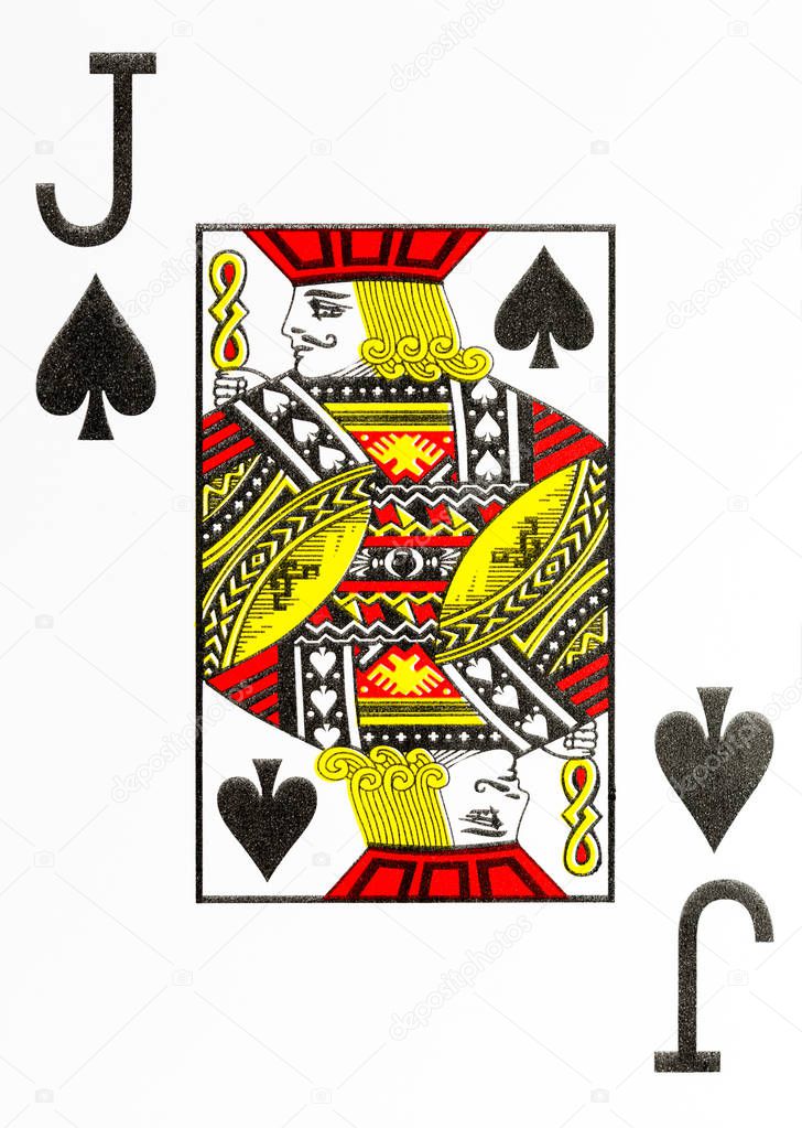 large index playing card jack of spades american deck