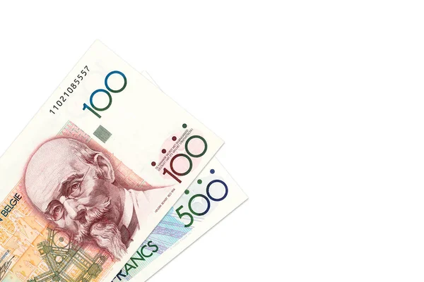 Néhány Belga Frank Bankjegyek — Stock Fotó