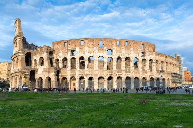 panoramic view of the Colosseum, Amphitheatrum Novum, Amphitheatrum Flavium, Rome, Italy, Europe clipart