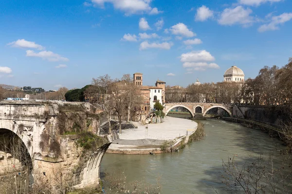 Vista Isla Del Tíber Roma Italia Europa —  Fotos de Stock