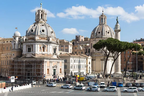 Forum Trajan Trajan Column Loret Church Rome Italy Europe — стоковое фото