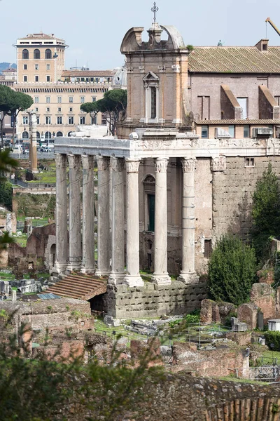 Tapınak Antonius Pius Faustina Roma Forumu Roma Talya Avrupa — Stok fotoğraf