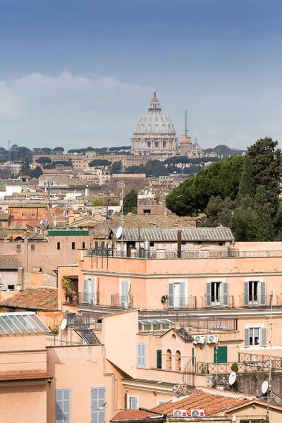 View Roofs Eternal City Peter Cathedral Rome Italy Europe — стоковое фото