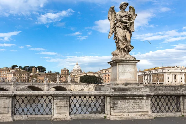 Escultura Ponte Pons Aelius Roma Itália — Fotografia de Stock