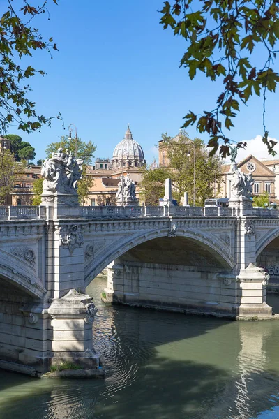 Puente Vittorio Emanuele Frente Basílica San Pedro Roma Italia —  Fotos de Stock