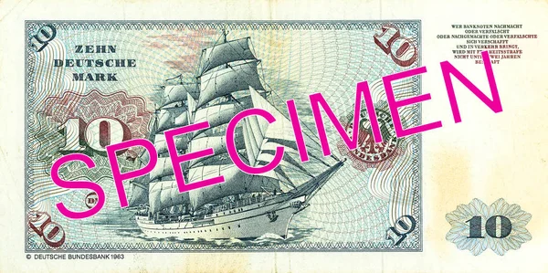 Alman Markı Banknot Ters — Stok fotoğraf