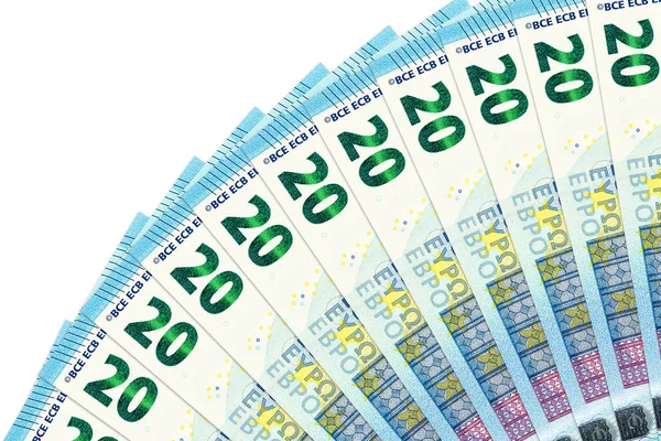 Montón Billetes Banco Euros — Foto de Stock