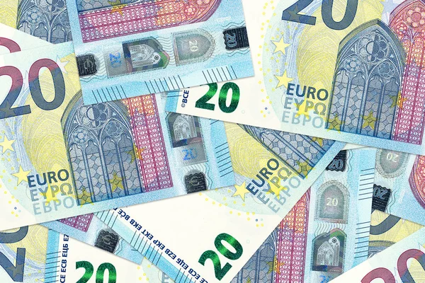 Halom Euro Bankjegyek Háttér — Stock Fotó