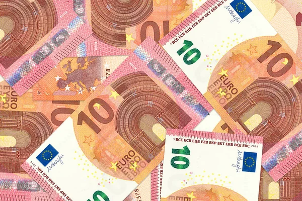 Euro Bankjegyek Halom — Stock Fotó