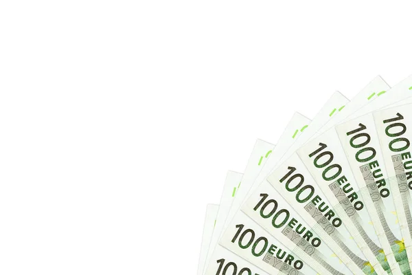 Montón Billetes Banco 100 Euros — Foto de Stock