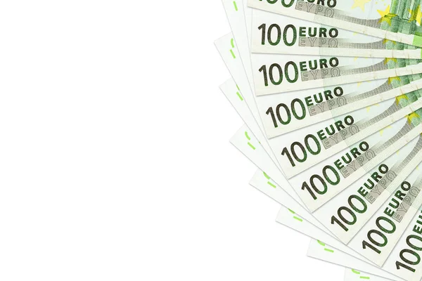 Haufen 100 Euro Banknoten — Stockfoto