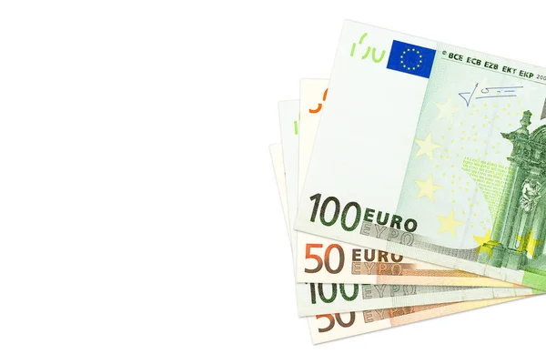 Notas Banco Cerca 100 Euros — Fotografia de Stock