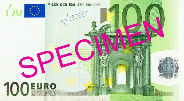 100 Euro Bank Uwaga Pełną Klatkę Awers — Zdjęcie stockowe