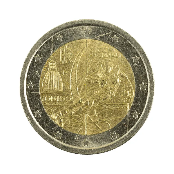 Euro Mince Turíně 2006 Izolované Bílém Pozadí — Stock fotografie