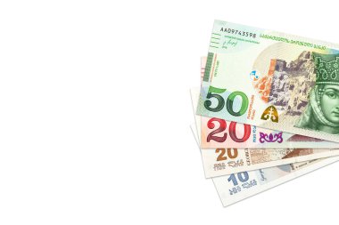 Gürcü lari banka notları arka plan yığını