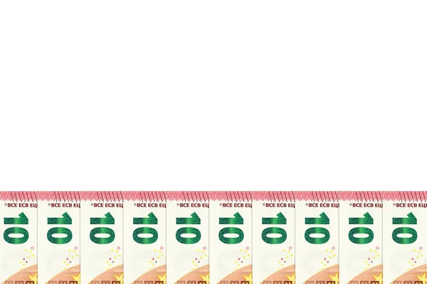 Fila Billetes Euros — Foto de Stock