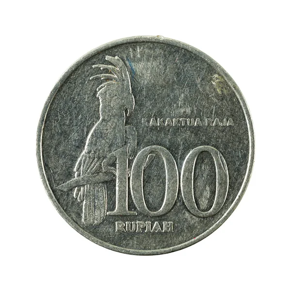 Moneda 100 Rupias Indonesias 1999 Anverso Aislado Sobre Fondo Blanco — Foto de Stock