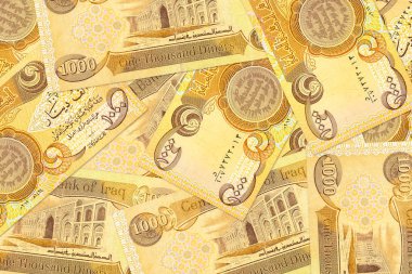 Bazı 1000 Irak Dinarı banka notları yüz