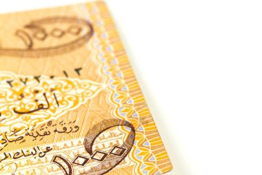 bir tek 1000 Irak Dinarı banknot ön yüzde Close-up
