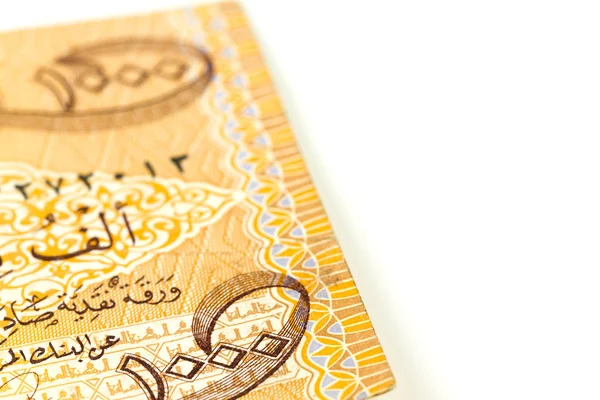 1000伊拉克第纳尔银行附注正面的特写 — 图库照片