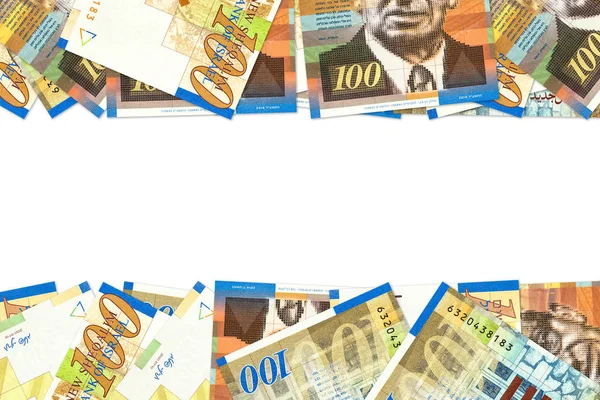 Alguns Israelitas 100 Novas Notas Banco Shekel — Fotografia de Stock