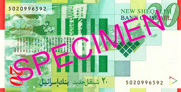 20 israeli new shekel bank note reverse