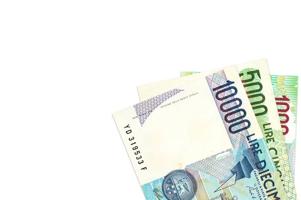 Néhány Olasz Líra Bankjegyek — Stock Fotó