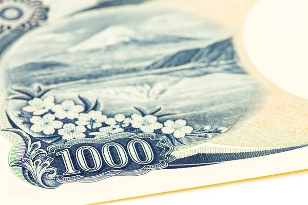 Detail Van Japanse Yen Bankbiljet Van 1000 — Stockfoto