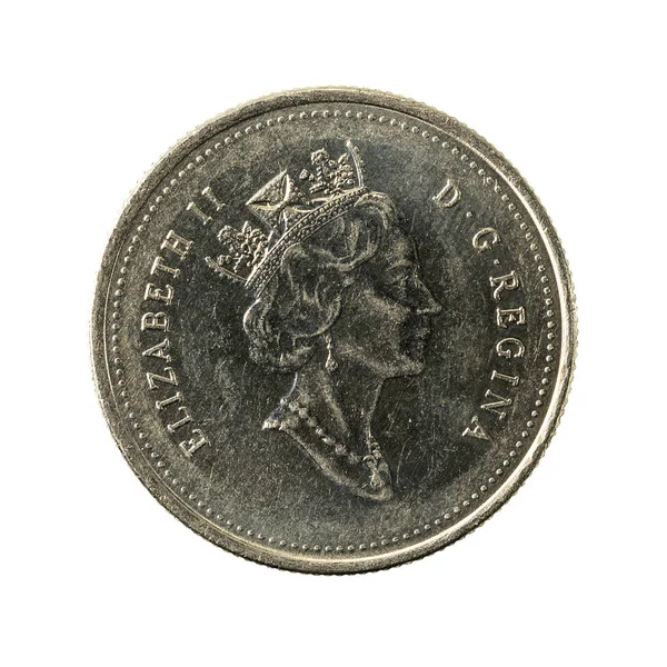 Канадських Цент Монети 1994 Реверс Ізольовані Білому Тлі — стокове фото