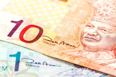 cloase-up Malezya Ringiti banka notları