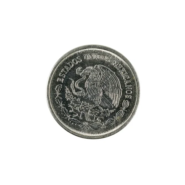 Five Mexican Centavo Coin 1993 Isolated White Background — Stock Photo, Image
