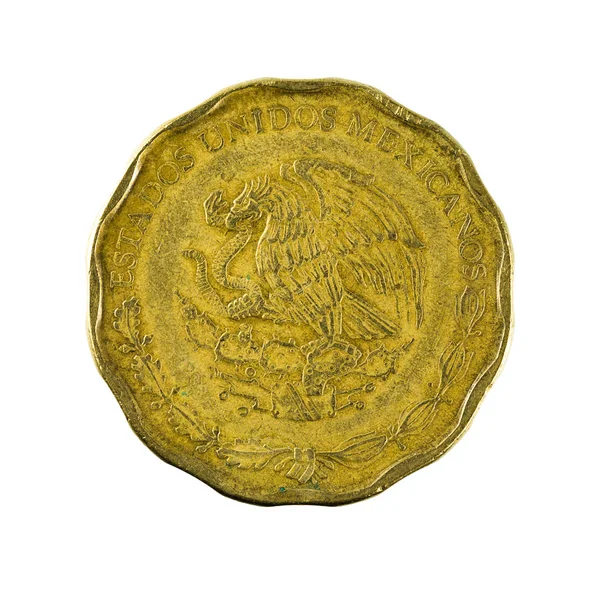 Mexikanska Centavo Mynt 1997 Isolerade Vit Bakgrund — Stockfoto