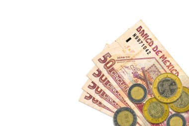 Bazı Meksika Pezosu banka banknot ve madeni paraların