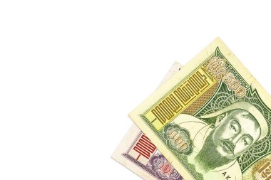 iki Moğol togrog banka notları