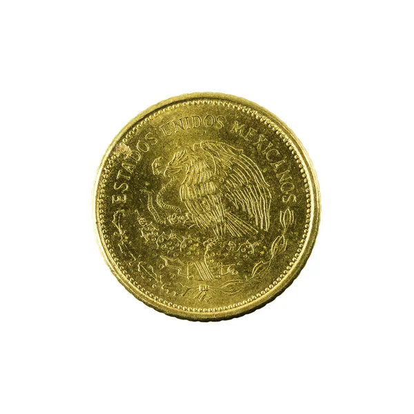 Мексиканське Песо Монети 1985 Реверс Ізольовані Білому Тлі — стокове фото