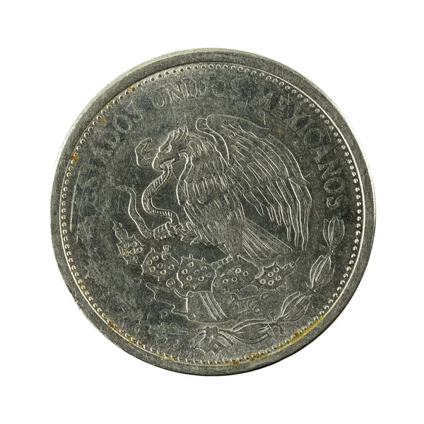 メキシコ ペソのコイン 1988 逆白い背景に分離 — ストック写真
