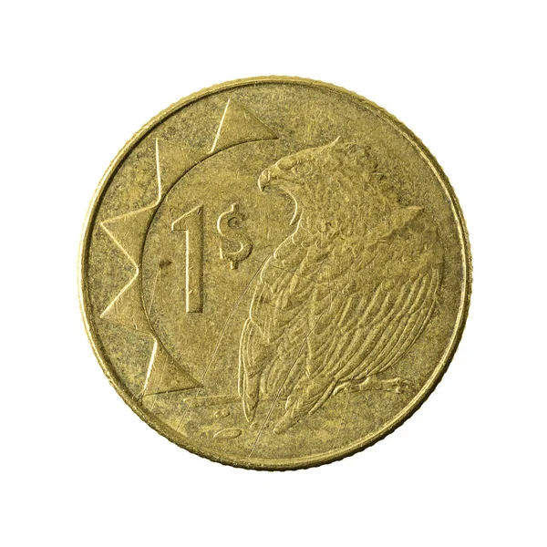 Namibiska Dollar Coin 2010 Åtsidan Isolerad Vit Bakgrund — Stockfoto