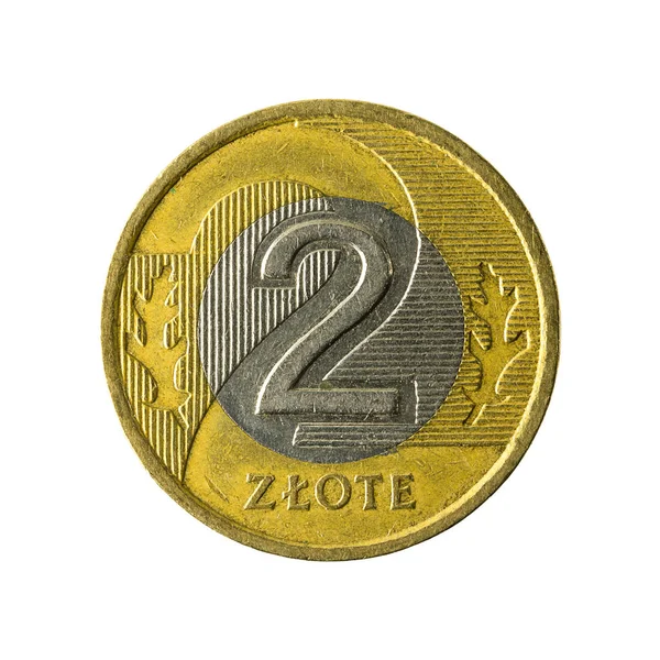 Polska Zlotyn Mynt 1995 Åtsidan Isolerad Vit Bakgrund — Stockfoto