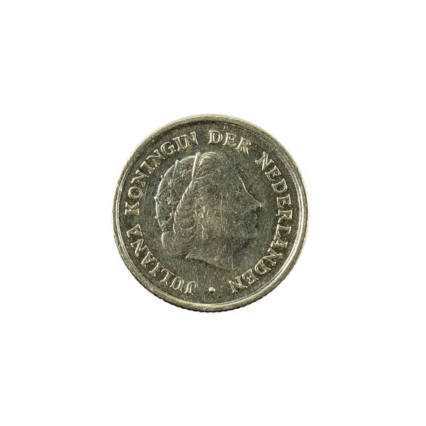 Moneda Céntimos Holandeses 1973 Inversa Aislada Sobre Fondo Blanco — Foto de Stock