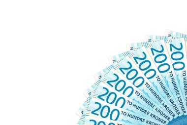 bazı yeni 200 Norveç Kronu banknot ön yüzde