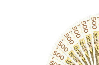 Bazı 500 Norveç Kronu banknot kopya alanı ile