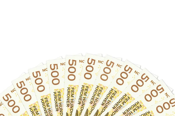 Banconota 500 Corone Norvegesi Con Spazio Copia — Foto Stock