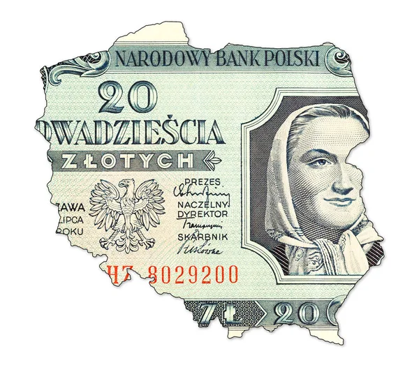폴란드어 1948 폴란드의 모양에 — 스톡 사진
